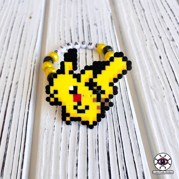 Leaky Pixels Other - Pikachu Pokémon Perler Bracelet
